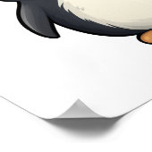 Cartoon pinguïn illustratie poster (Hoek)
