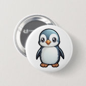 Cartoon pinguïn illustratie ronde button 5,7 cm (Voorkant /achterkant)