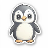Cartoon pinguïn illustratie sticker (Voorkant)