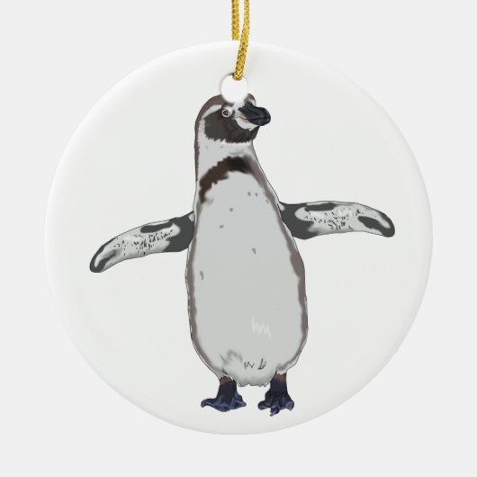Cartoon Pinguïn Keramisch Ornament (Voorkant)