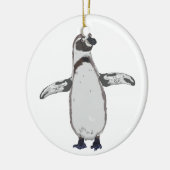 Cartoon Pinguïn Keramisch Ornament (Links)