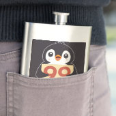 Cartoon Pinguïn met Nummer 99 Flacon (Voorbeeld)