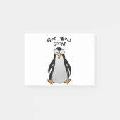 Cartoon Pinguïn op krukken - snel beter worden. Post-it® Notes (Voorkant)