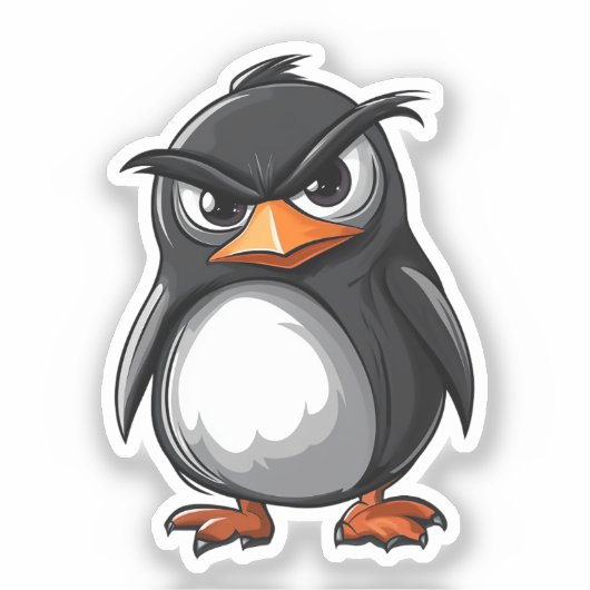Cartoon pinguïn sticker (Voorkant)