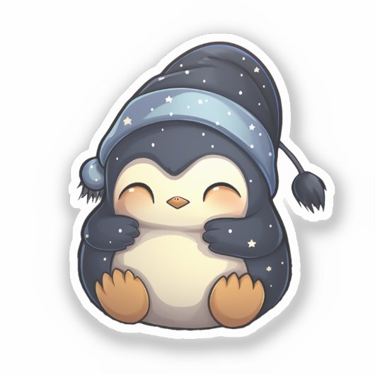 Cartoon pinguïn sticker (Voorkant)
