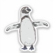 Cartoon Pinguïn Sticker (Voorkant)