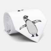 Cartoon Pinguïn Stropdas (Opgerold)