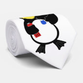 Cartoon pinguïn stropdas (Opgerold)