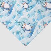 Cartoon pinguïn surfen tissuepapier (Detail)