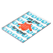 Cartoon pinguïn "too Cool for School" Kinderen Notitieboek (Linkerzijde)