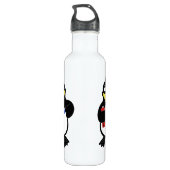 Cartoon pinguïn waterfles  (Achterkant)