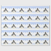 Cartoon pinguïns in het Noordpoolgebied Cadeaupapier (Vlak)