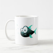 Cartoon Piranha Koffiemok (Links)
