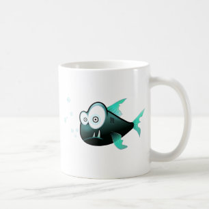 Cartoon Piranha Koffiemok