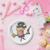 Cartoon Pirate Papieren Bordje (Feest)