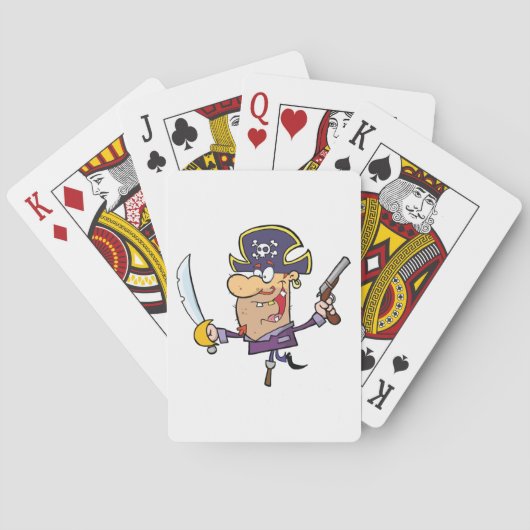 Cartoon Pirate Pokerkaarten (Achterkant)