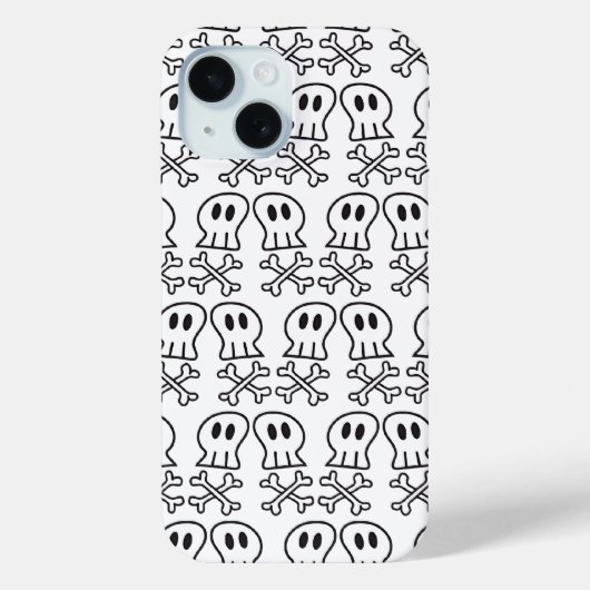 Cartoon Pirate Ship Skulls Botten Fun Boys Case-Mate iPhone Case (Achterkant)