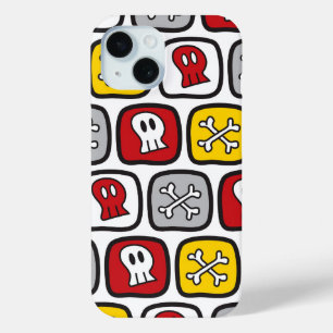 Cartoon Pirate Skeleton Skulls & Botten Leuk Kind iPhone 15 Case