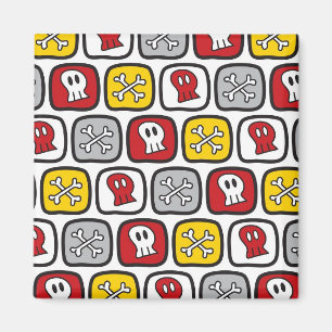 Cartoon Pirate / Skeletspieren en Botten Vun Kind Magneet