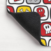 Cartoon Pirate / Skeletspieren en Botten Vun Kind Muismat (Hoek)