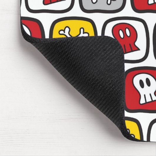 Cartoon Pirate / Skeletspieren en Botten Vun Kind Muismat (Hoek)