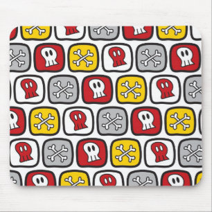 Cartoon Pirate / Skeletspieren en Botten Vun Kind Muismat