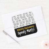 Cartoon Pirate Skulls & Botten Kind Halloween Part Vierkante Sticker (Envelop)