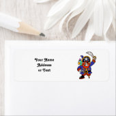 Cartoon Pirate With Peg And Sword Etiket (Insitu)