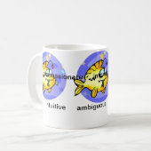 Cartoon Pisces Vis eten Vis Koffiemok (Voorkant links)