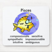 Cartoon Pisces Vis eten Vis Muismat (Voorkant)