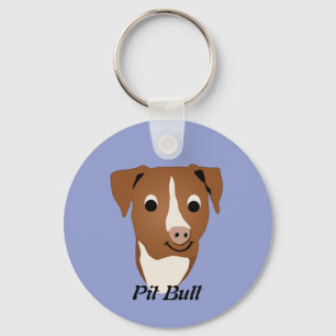 Cartoon Pit Bull Sleutelhanger