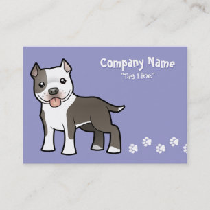 Cartoon Pitbull/American Staffordshire Terrier Visitekaartje