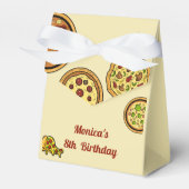 Cartoon Pizza Feest Verjaardag Bedankdoosjes (Voorkant Zijde)