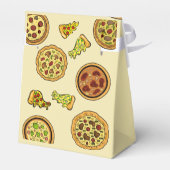 Cartoon Pizza Feest Verjaardag Bedankdoosjes (Achterkant)