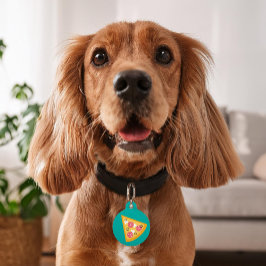 Cartoon Pizza Slice Huisdierpenning