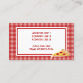 Cartoon Pizza Slice Pizzeria Visitekaartje (Achterkant)