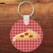 Cartoon Pizza Slice Sleutelhanger (Voorkant)