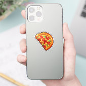 Cartoon pizza sticker (Telefoon)