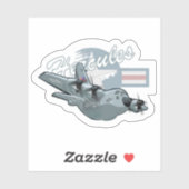 Cartoon Plane sticker (Vel)