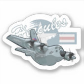 Cartoon Plane sticker (Voorkant)