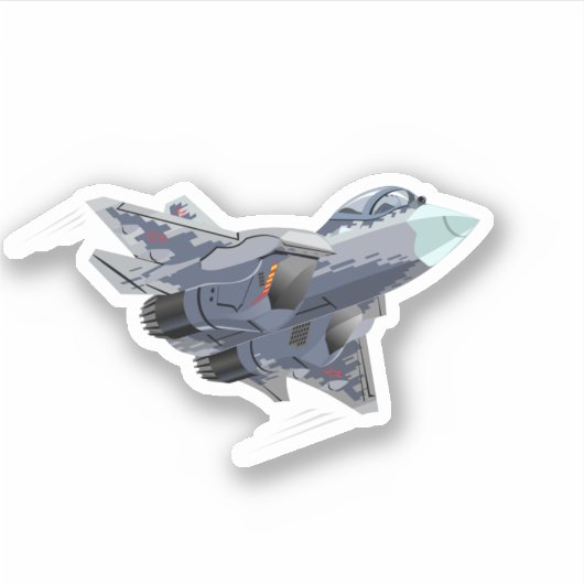 Cartoon Plane sticker (Voorkant)