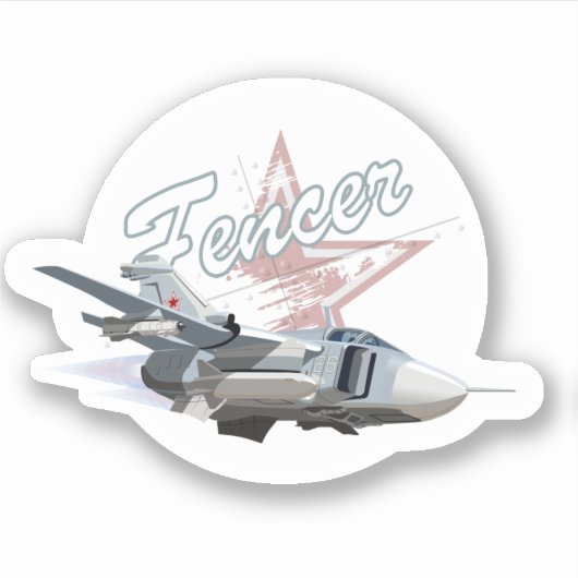 Cartoon Plane sticker (Voorkant)