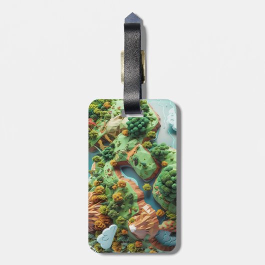 Cartoon Planet Bagagelabel (Achterkant verticaal)