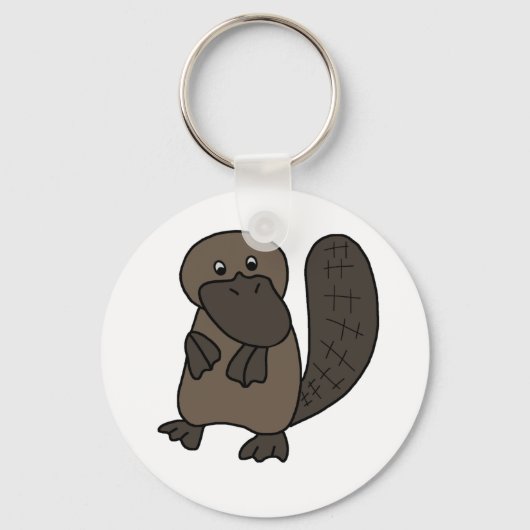 Cartoon Platypus Sleutelhanger (Voorkant)