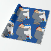 Cartoon Plumber Cadeaupapier (Uitgerold)