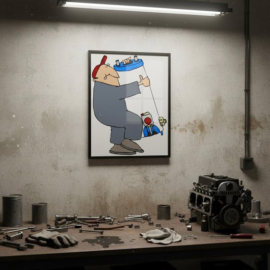 Cartoon Plumber Poster