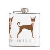 Cartoon Podenco Orito Dog Heupfles (Voorkant)