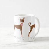  Cartoon Podenco Orito Dog Koffiemok (Voorkant rechts)