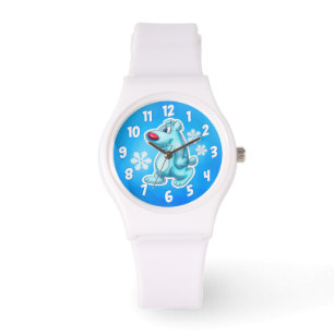 Cartoon polair beer schattig horloge