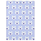 Cartoon Polar-Beer van het Dierenvriend Kawaii Klembord (Achterkant)